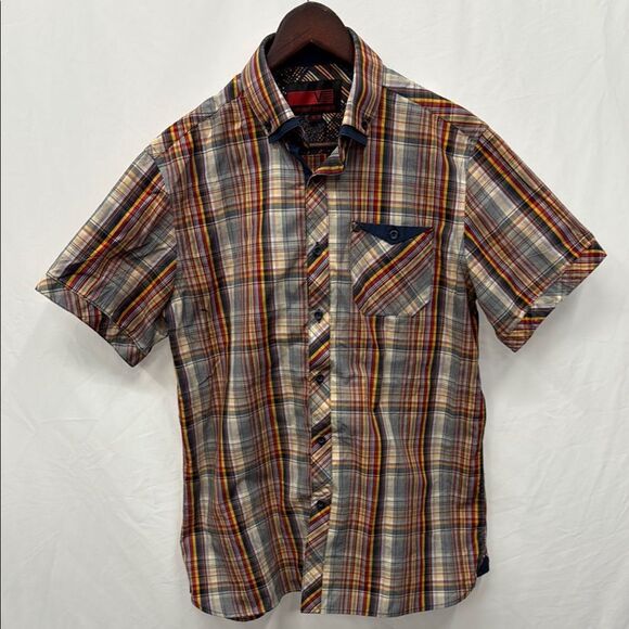 Vincent d’ Amérique Men's Multicolor Plaid Shirt Sz M - Picture 1 of 5